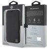 Etui Mercedes Book Case do iPhone 16 6.1” – Skórzane z Motywem Drewna, Czarne